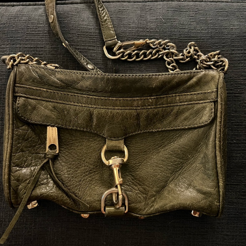 Rebecca Minkoff army green cross body bag